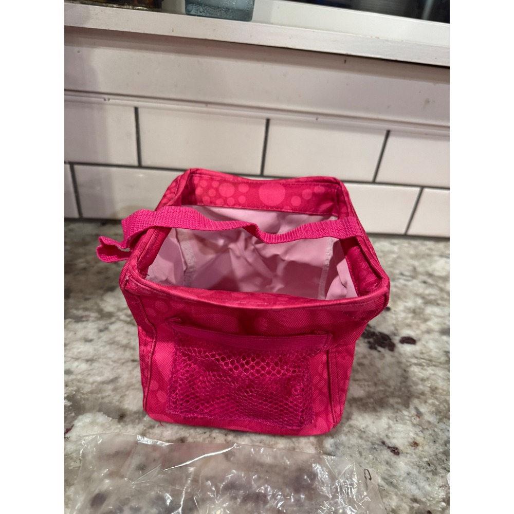 Thirty-One Littles Carry All Caddy Pink Circle Spirals 3401288D0000 Mini Tote